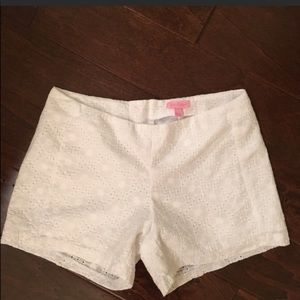 Lilly Pulitzer White Islet Shorts